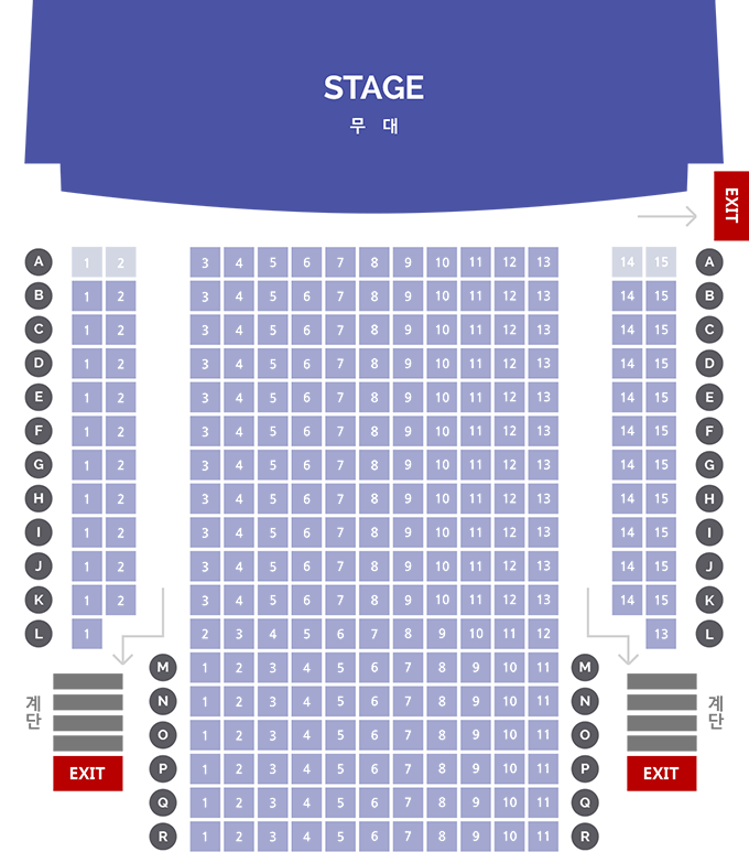 티엘아이아트센터 공연장 배치도